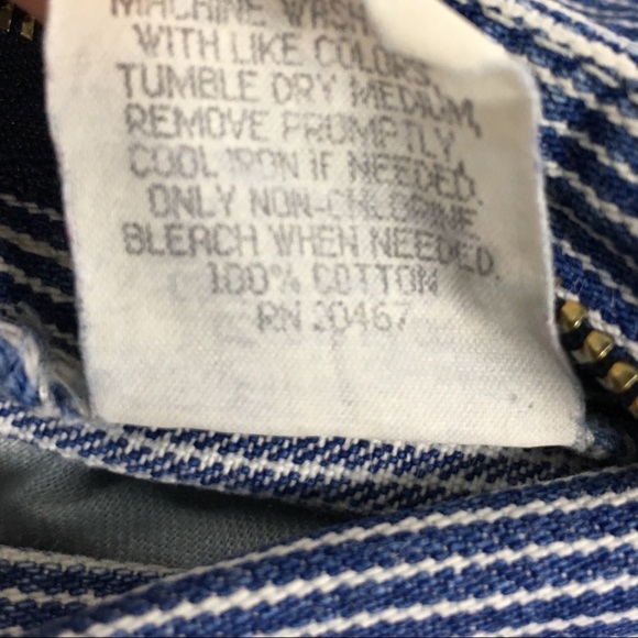 VINTAGE Mom Jean Shorts 80s 90s Ultra High Waist Pinstripe Denim Retro Size 5 - Picture 6 of 7